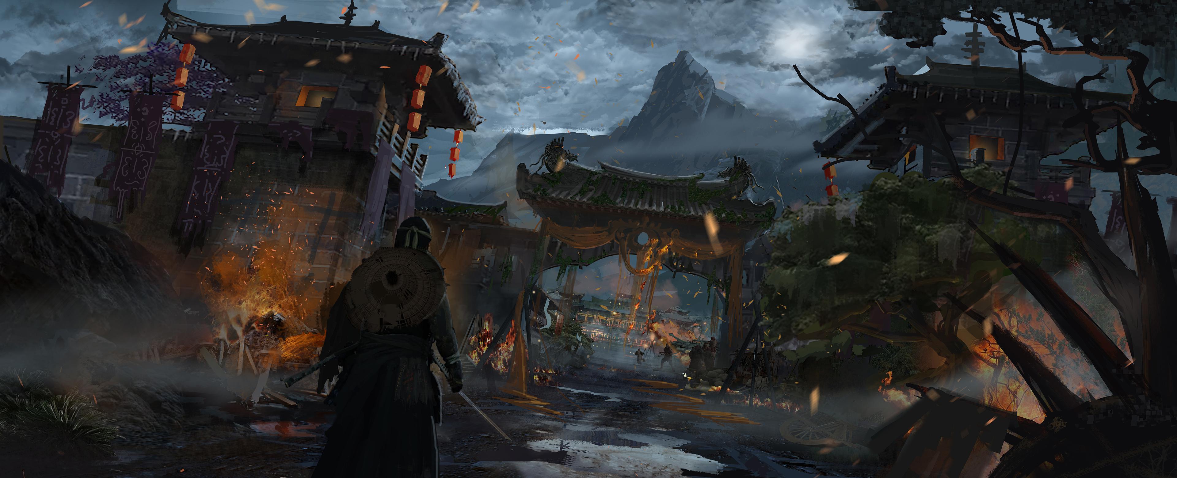 标签:国风概念场景插画氛围图硬件:wacom- intuos(影拓)软件