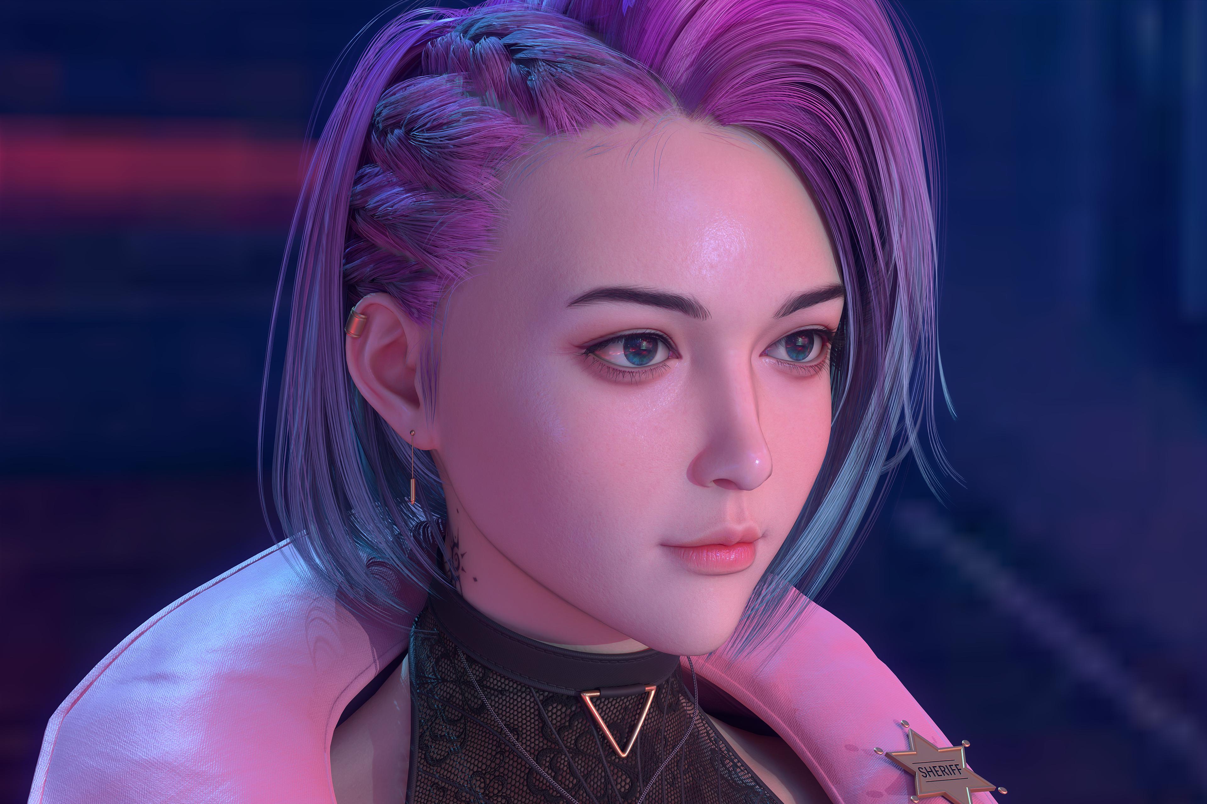 赛博朋克3d女角色